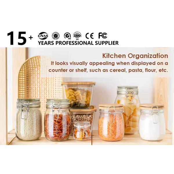 Popular Wholesale 100ml 180ml 280ml Food Grade Round Honey Glass Jar With Clip Cover