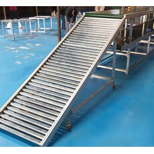 China 220V/380V/Manual Power Supply Inclined Roller Conveyor Line for Multi-Level Transfer on sale