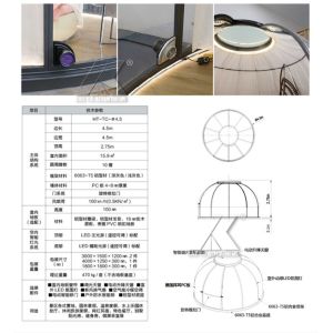Safe Aluminum Polycarbonate Dome House Large Aluminum Profiles Round