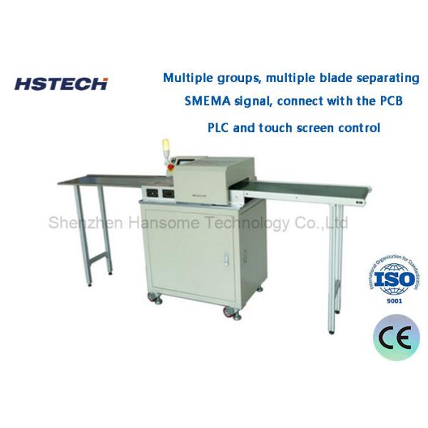 PLC And Touch Screen Control SMEMA Signal Multiple Blade LED Strip Machine