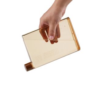 LFGB 600ml Flat Plastic Water Bottle Memo BPA Free