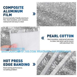 Takeout Thermal Delivery Bag Insulated Foil Bubble Box Liners, Medical Cool