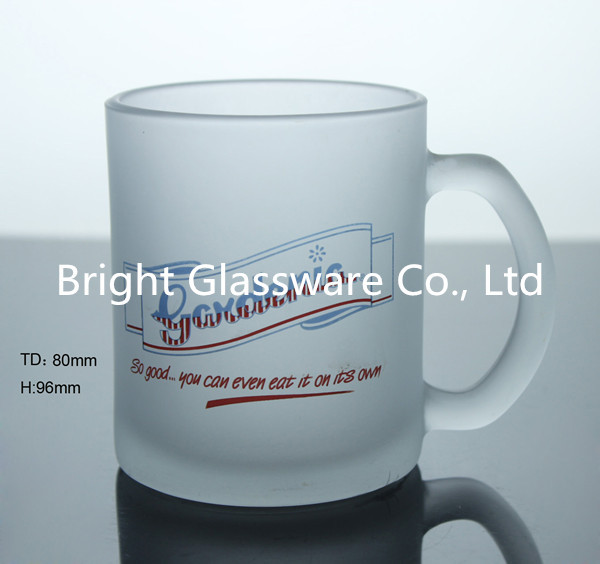 Buy custom glass beer mug with decal prainting sale at wholesale prices