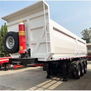 Steel Tipper Trailer Dump Semi Truck Trailer 60t Load Capacity