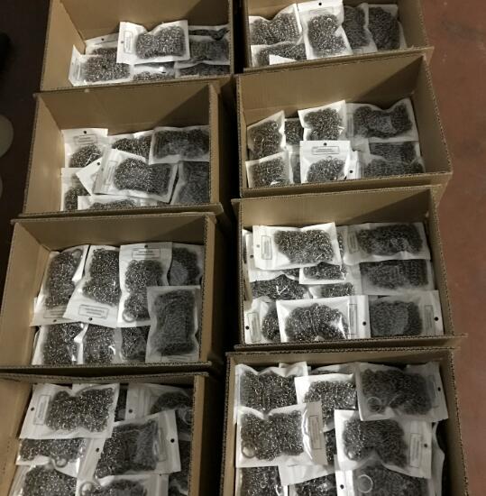 304 316 7"X7" Stainless Steel Chainmail Iron Cast Scrubber For Kitchen