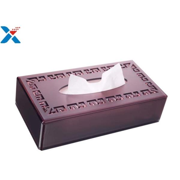 Buy High Hardness Acrylic Packaging Box / Hotel Tissue Box ROHS Certified at wholesale prices