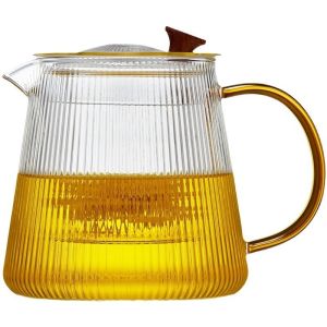 500ml/800ml/1000ml Glass Tea Pots-Classic Design Heat Resistant Handle-Durable