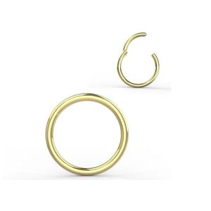 China Hinged Segment 18K Gold Nose Piercing Classic 6-12mm Dimension on sale