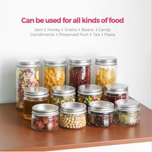 650ml Straight Sided Wide Mouth Glass Bottles Slipproof For Candy Nut Cookie