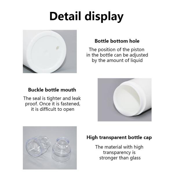 15ml Double Ended Airless Pump Bottles Round Shape Skincare Cosmetic Packaging
