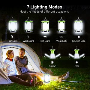 Camping Lantern Rechargeable 7 Light Modes 60 LED Ultra Bright Tent Light