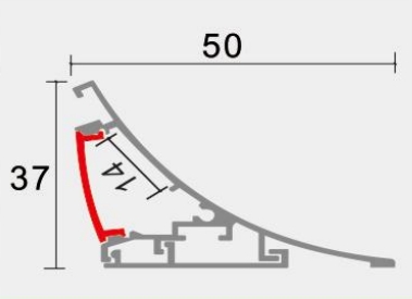 LEDCORP® Customized Aluminum Profile Return Groove for Linear Light System in Home House or Residence