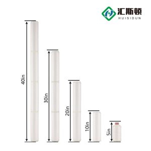 Food grade ABS 0.1um 1um 5um 10' *2.5' PP PES Pleated Filter Cartridge for RO