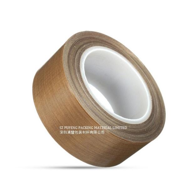 High Tensile Strength Single Sided Brown PTFE Tape , 25mm Heat Proof Adhesive Tape
