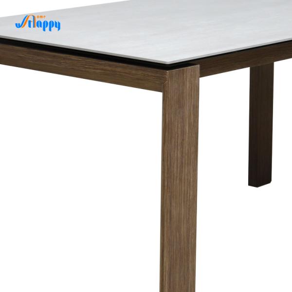 Buy 1500mm Modern Ceramic Top Dining Table Corrosion Resistance For Indoor Use DT-1009-150 at wholesale prices