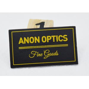 Embossed Faux Leather Garment Tags Hot Stamped Leather Labels For Jeans