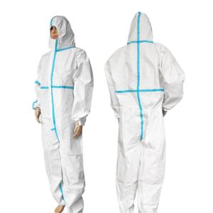 China Alcohol Resistant Medical Isolation Clothing , Disposable Chemical Suit on sale