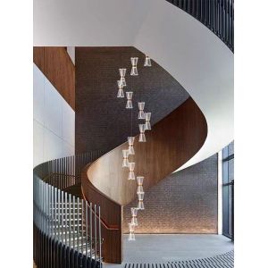 Modern Duplex Staircase Chandelier For Custom LOFT Apartment And Hotel Lobby