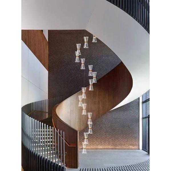 Modern Duplex Staircase Chandelier For Custom LOFT Apartment And Hotel Lobby