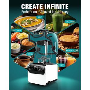 Multifunctional Commercial Blender with Powerful Sand Ice Crushing and Thickened