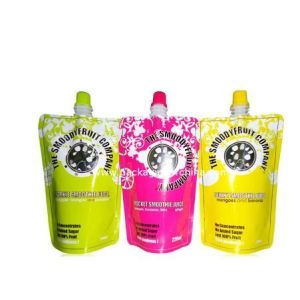 Stand Up 500Ml 1.1L Juice Drink Packing Reusable Plastic Food Pouch with Spout