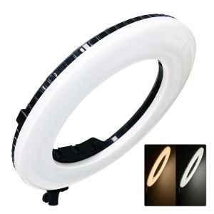 Pink Warm Selfie Ring Light Bluetooth 4800lux Blogger Ring Light