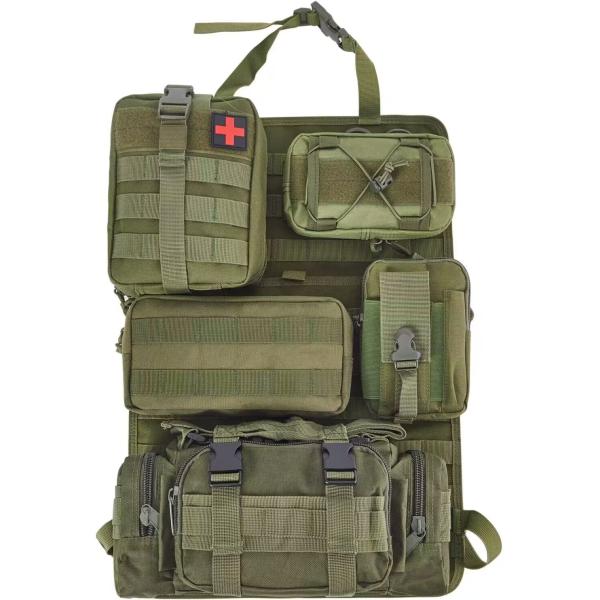 Tactical Truck Organizer 0.17KG Green Oxford Cloth Molle Bag