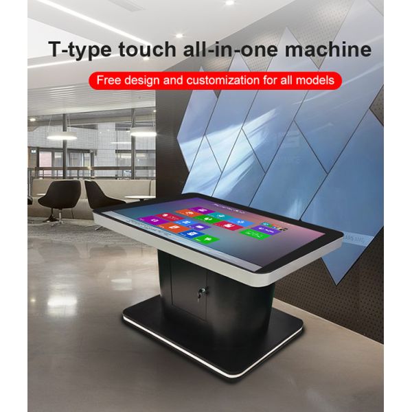 43 Inch Mobile Interactive Video Screen LCD Touch Screen Monitor Smart Coffee Table Touch Screen