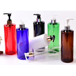 Buy cheap 500ml Custom Clear Amber Black Skincare Plastic pump Bottle from wholesalers