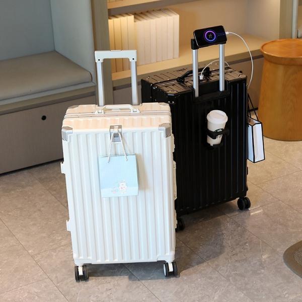 Buy 28" Rechargeable Aluminum Frame Spinner Suitcase at wholesale prices