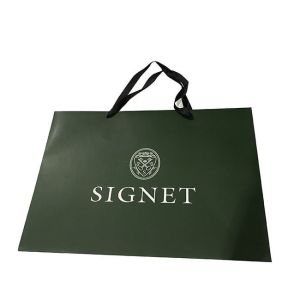 Customized Gift Jewelry Paper Bags with Logo and Handles