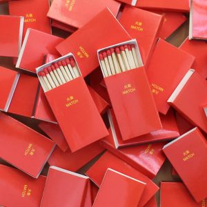 Custom red head matches accept personal logo prining wedding matches