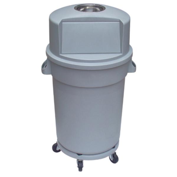 80L 100L 120L Plastic Trash Can On Wheels Thickened Round Trash Can