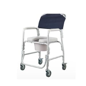 China Medical Commode Chair Aluminum Commode Wheel Chair Foldable Elderly With Bedpan on sale
