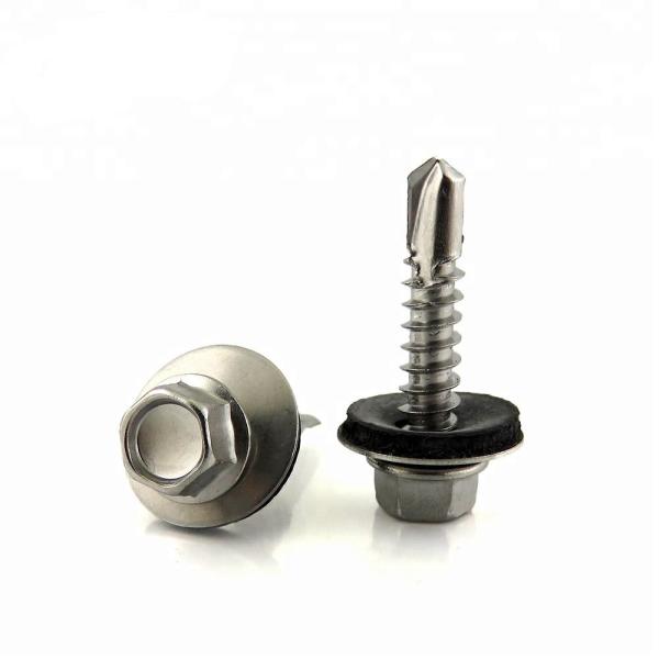 Buy Self-Drilling Screws Hex Washer Head BSD Thread with Bonded Sealing Washer 410 Stainless Steel at wholesale prices