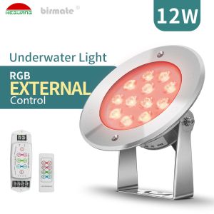 RGB External Control Underwater LED Spotlights 12W Ip68 Waterproof