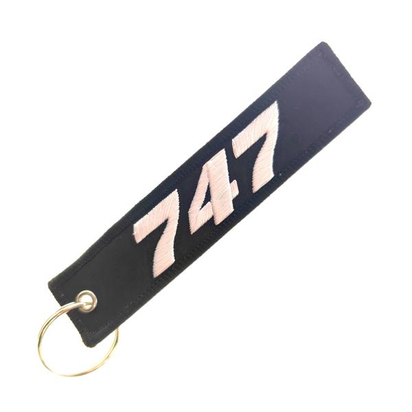 Buy Bold 747 Embroidered Keychain Set | Dual-Color Retro & Modern Styles | Aviation Collector's Gift at wholesale prices