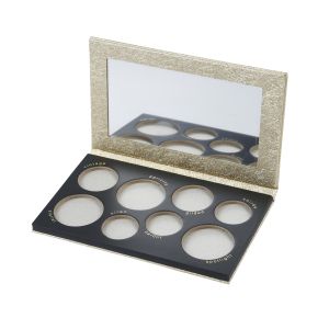 Golden Straw Paper Empty Eyeshadow Palette 8 Colors Recyclable For Cosmetics