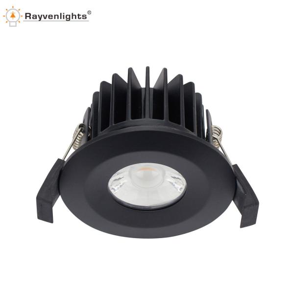 Buy BS476 Cut Out 75mm Black Bathroom Downlights Ip65 Fixture at wholesale prices