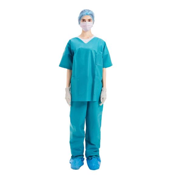 Buy Non Woven Disposable Scrub Suits , SMS Medical Scrub Sets at wholesale prices