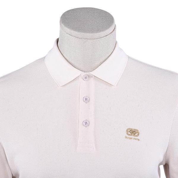 Cotton Long Sleeve Men's Polo Shirt Breathable Autumn Color Block Uniform with Custom Logo