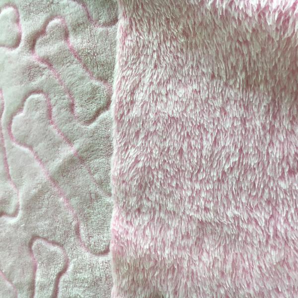 Hot sale super soft blaket fabric bone cutting cute TV blanket fabric