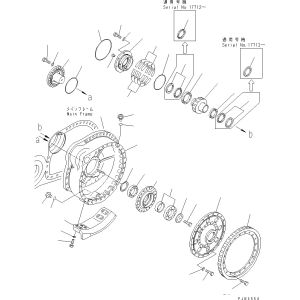Komatsu Bulldozer D375A-3 Travel Assembly Final Drive 195-27-00425 195-27-00424