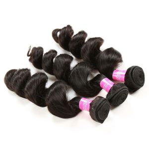 Unprocessed Virgin Peruvian Human Hair Weave Virgin Loose Wave Hair