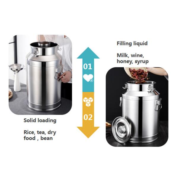6 Liter SS201 Stainless Steel Milk Can Food Grade Household