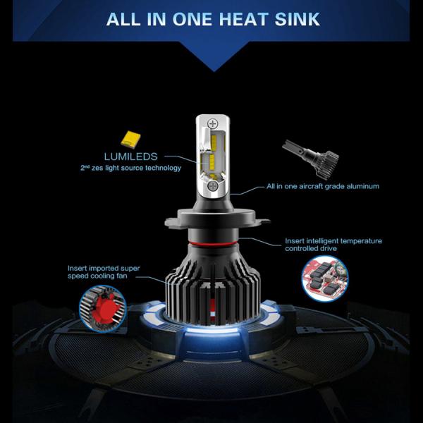 8000lm Auto Automotive T8 H7 H11 9006 Projector Car 6 Bike 12w Motorcycle Led Headlight Bulbs