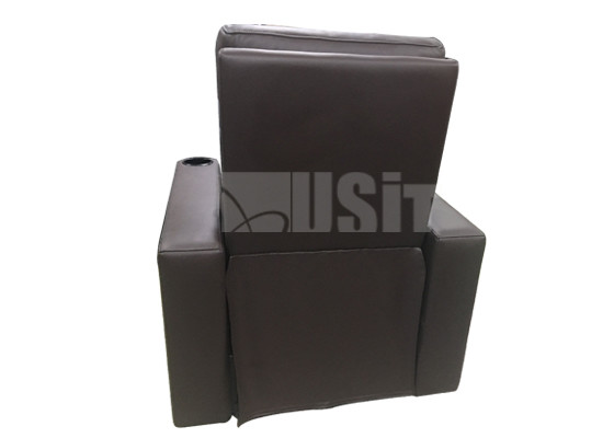 Big Size Electric Home Theatre Lounge , Electric Power Recliner Sofa Dark Brown