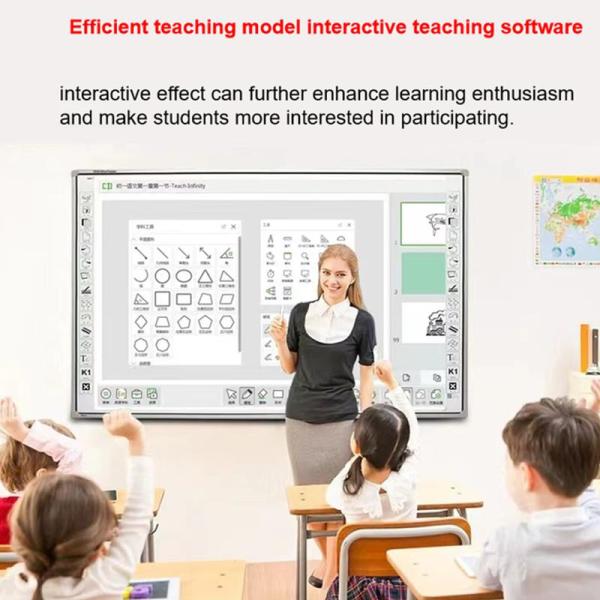 83 Inch Interactive Whiteboard with Optional I3/i5/i7/i9 CPU 10 Point 60 Million Touches 3840*2160 Resolution