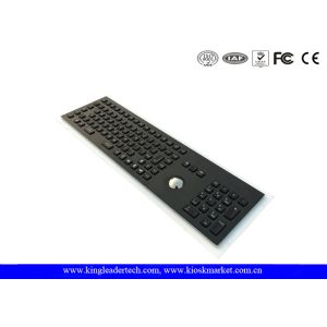 Full Keys Industrial Trackball Keyboard Electroplated Black Metal Keyboard 103