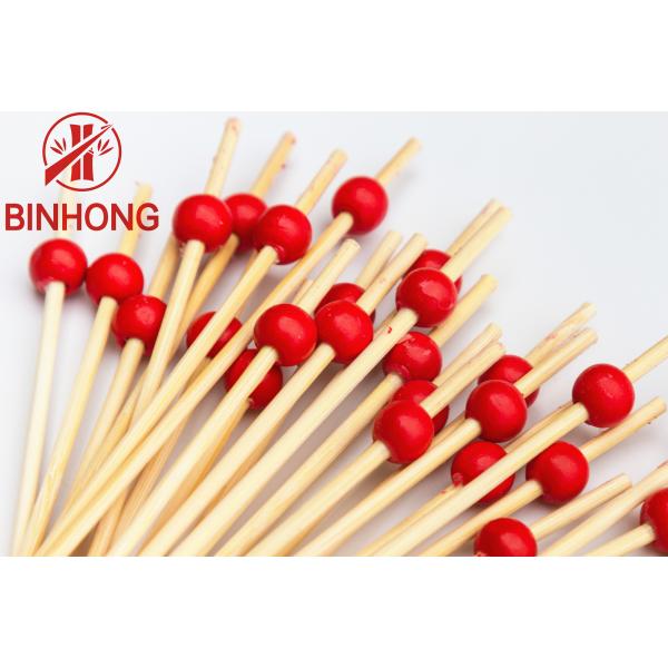 Buy Decoration Natural Bamboo 15CM Beaded Toothpicks at wholesale prices
